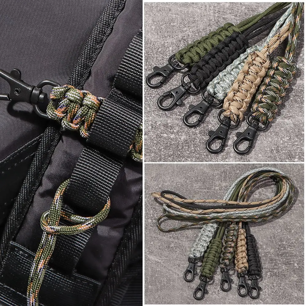 New Self-Defense 5 Styles High Strength Paracord Keychain Key Ring Parachute Cord Lanyard Triangle Buckle
New Self-Defense 5 Styles High Strength Paracord Keychain Key Ring Parachute Cord Lanyard Triangle Buckle
