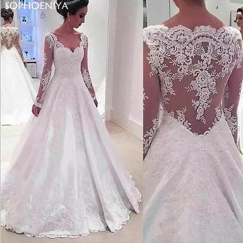 New Arrival Lace Ball Gown Wedding Dresses Vestido De Noiva Muslim Long Sleeves See Through Bridal Dress Boho Wedding Gown Robe
New Arrival Lace Ball Gown Wedding Dresses Vestido De Noiva Muslim Long Sleeves See Through Bridal Dress Boho Wedding Gown Robe