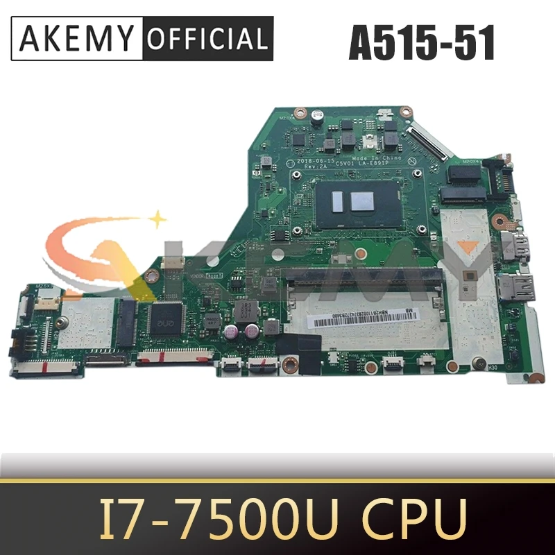 NBGP41100 For ACER Aspire A515-51 i7-7500U Notebook Mainboard LA-E891P SR341 DDR4 Laptop Motherboard
NBGP41100 For ACER Aspire A515-51 i7-7500U Notebook Mainboard LA-E891P SR341 DDR4 Laptop Motherboard