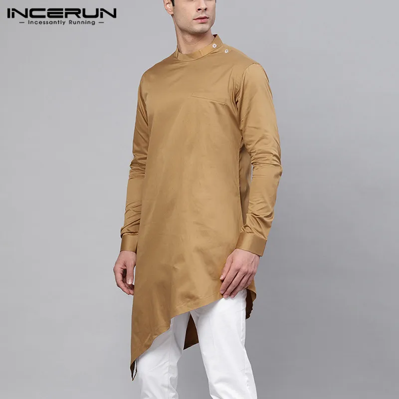 Men Indian Clothes Shirts Long Sleeve Vintage Solid Color 2022 Stand Collar Irregular Hem Men Shirts Muslim Kaftan S-5XL INCERUN
Men Indian Clothes Shirts Long Sleeve Vintage Solid Color 2022 Stand Collar Irregular Hem Men Shirts Muslim Kaftan S-5XL INCERUN