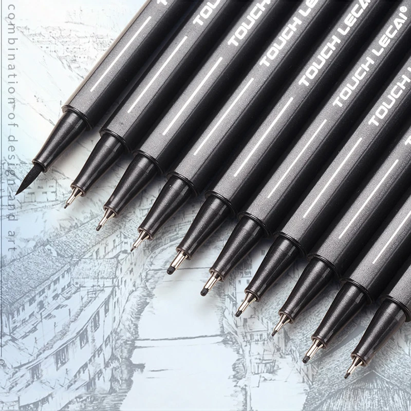 10 pcs/set Marker Pen Black Ink 0.1 0.2 0.3 0.4 0.5 Brush Tip Pen Marker Sketching Manga Waterproof Drawing Marker Stationery
10 pcs/set Marker Pen Black Ink 0.1 0.2 0.3 0.4 0.5 Brush Tip Pen Marker Sketching Manga Waterproof Drawing Marker Stationery