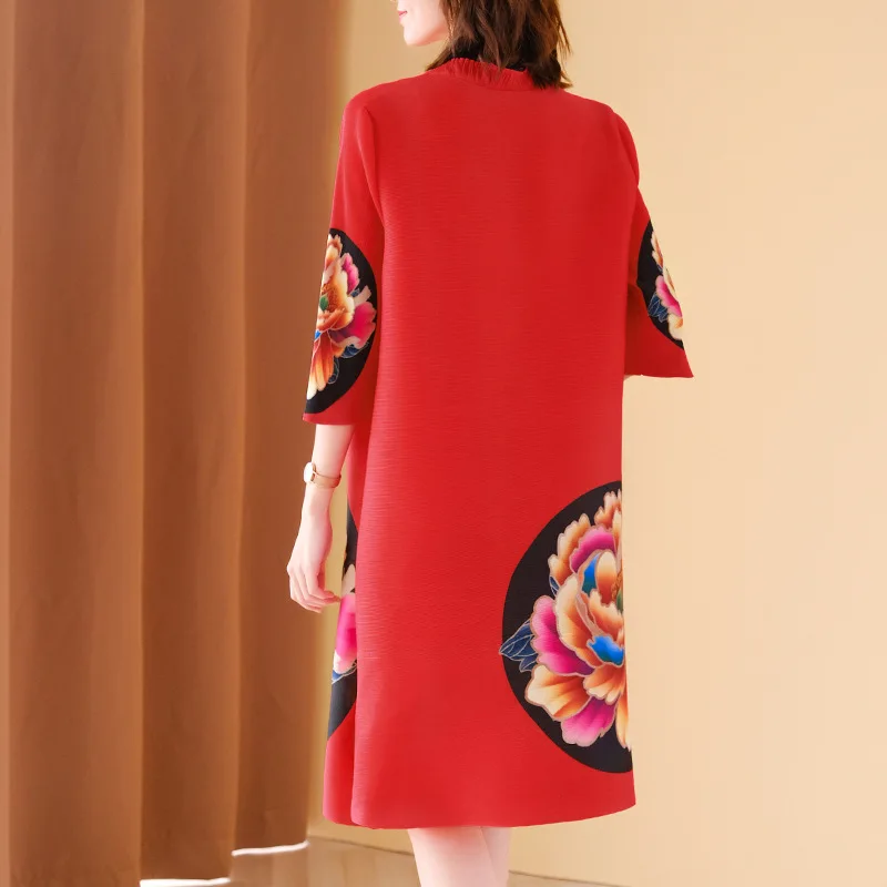 Autumn 2020 New Women's Loose Large Retro Modified Cheongsam Dress 
Autumn 2020 New Women's Loose Large Retro Modified Cheongsam Dress