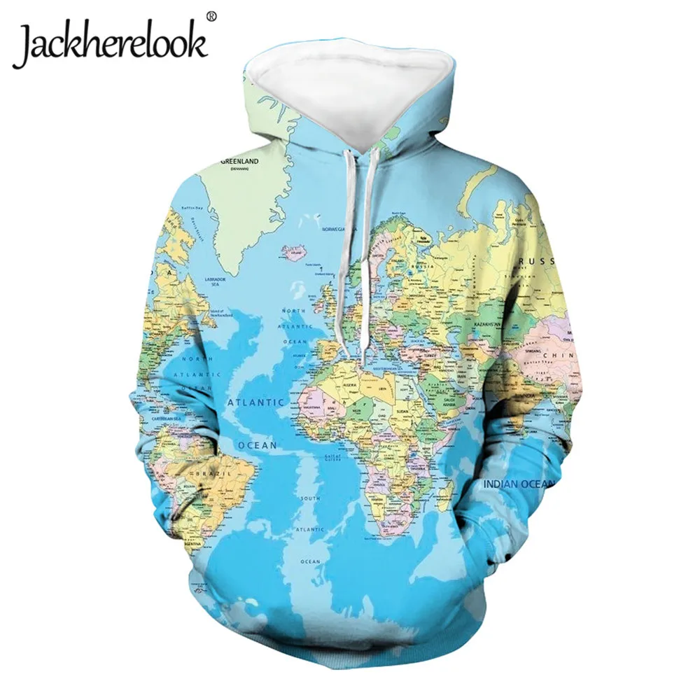 Повседневные толстовки Jackherelook большого размера с принтом карты мира, женские свитшоты с длинным рукавом, Осенний пуловер, модные топы, женс... 
Повседневные толстовки Jackherelook большого размера с принтом карты мира, женские свитшоты с длинным рукавом, Осенний пуловер, модные топы, женс...