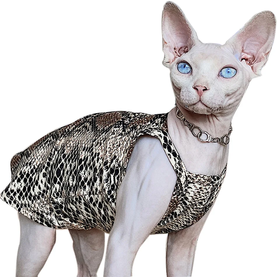 Sphinx Cat Clothes Fashion Spring Summer Vest Clothes For Cat Kitten Sphynx Hip Hop Snake Pattern T Shirt Clothing Sphints
Sphinx Cat Clothes Fashion Spring Summer Vest Clothes For Cat Kitten Sphynx Hip Hop Snake Pattern T Shirt Clothing Sphints