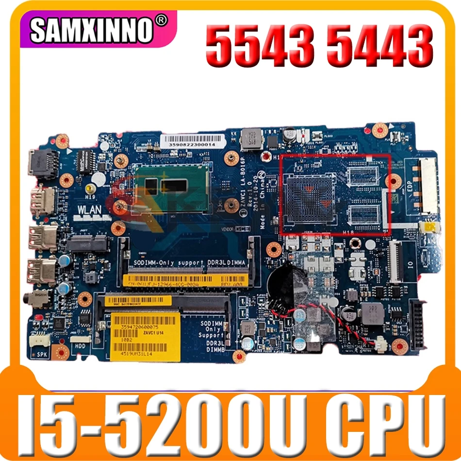Original Laptop motherboard For Dell Inspiron 5543 5443 5548 5448 P39F P49G I5-5200U Mainboard CN-0FMCTC 0FMCTC ZAVC1 LA-B016P
Original Laptop motherboard For Dell Inspiron 5543 5443 5548 5448 P39F P49G I5-5200U Mainboard CN-0FMCTC 0FMCTC ZAVC1 LA-B016P