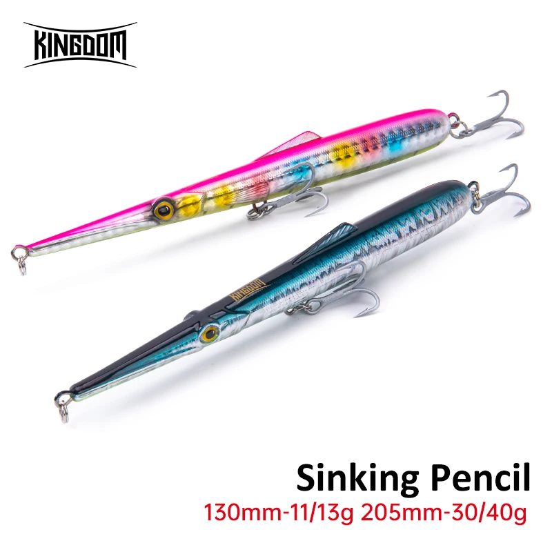 Kingdom Fishing Lure Sinking Floating Pencil Fishbites Artificial Bait 130mm 205mm Wobblers for Pike Goods for Winter Fishing
Kingdom Fishing Lure Sinking Floating Pencil Fishbites Artificial Bait 130mm 205mm Wobblers for Pike Goods for Winter Fishing
