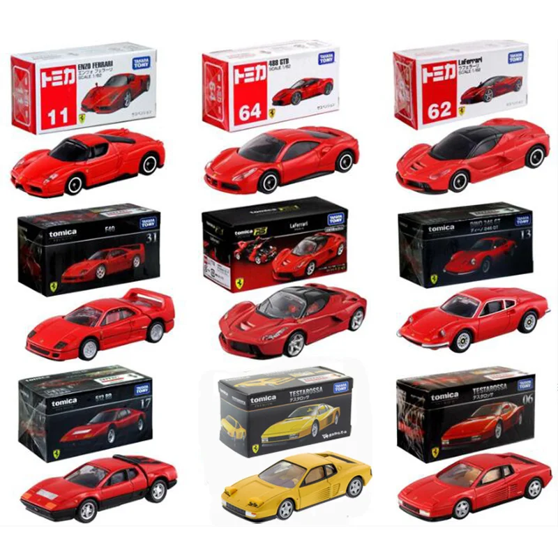 Takara Tomy Tomica Simulation Alloy Car Model Ferrari Black Box F40 Enzo F8 Set Collection Ornaments Boys Toys Christmas Gifts
Takara Tomy Tomica Simulation Alloy Car Model Ferrari Black Box F40 Enzo F8 Set Collection Ornaments Boys Toys Christmas Gifts