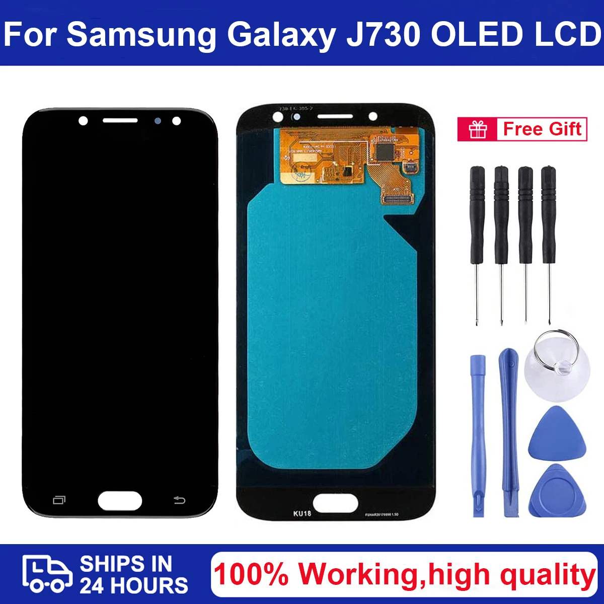 

5.5"J7 Pro Amoled Display For Samsung Galaxy J7 2017 J730 SM-J730F J730FM/DS J730F/DS LCD and Touch Screen Digitizer Assesmbly