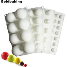 Silicone Chocolate Mold Silicon Ball Cake Moulds 3D Half Sphere Candy Truffle Baking Tray