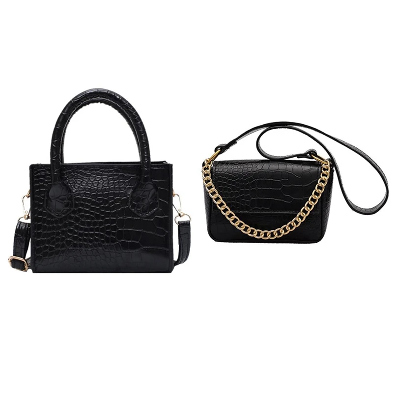 2Pcs Bags for Women Pattern Handbag PU Fashion Shoulder Bag Chain Lock Messenger Bag Small Square Bag
2Pcs Bags for Women Pattern Handbag PU Fashion Shoulder Bag Chain Lock Messenger Bag Small Square Bag