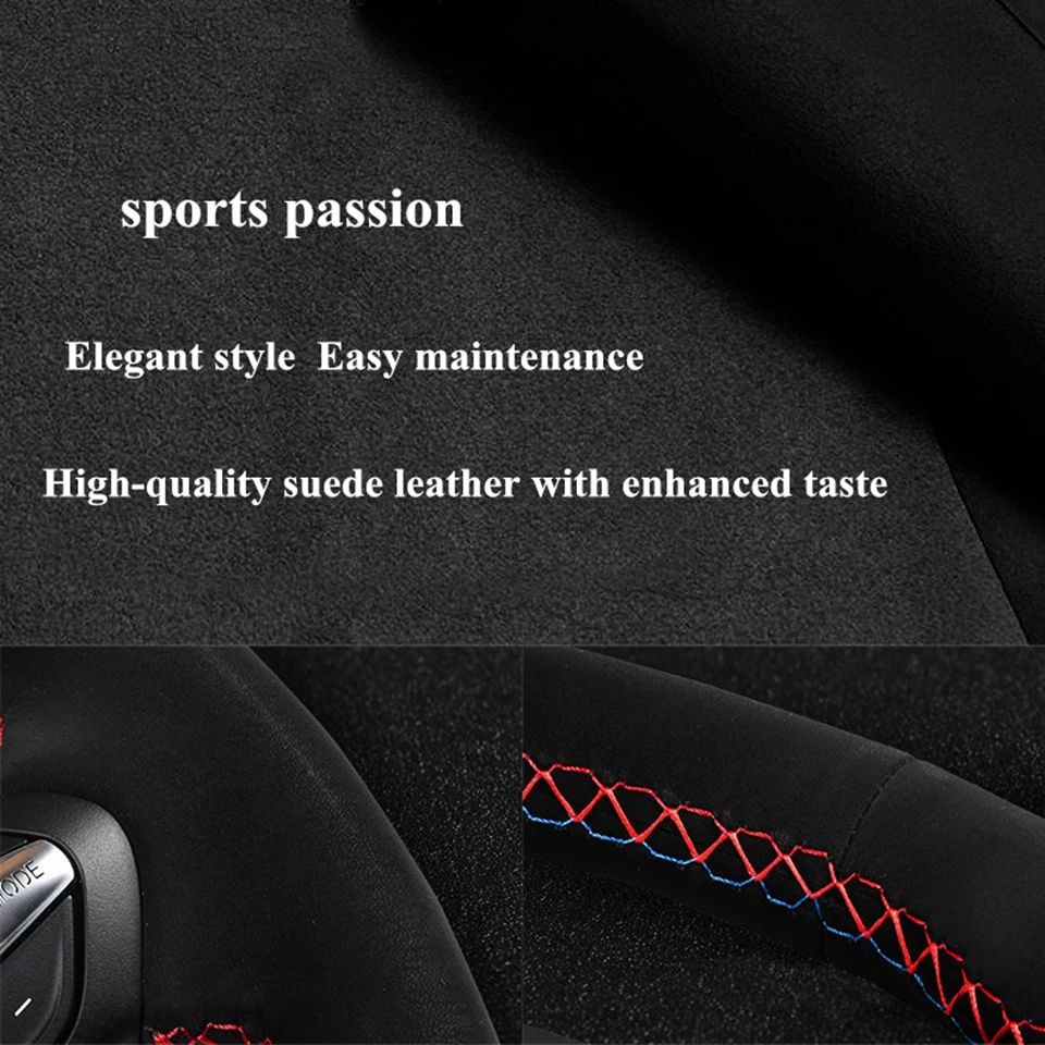 Car Steering Wheel Cover Hand-Stitched Black Genuine Leather Suede For BMW E90 E91 E92 E93 E87 E81 E82 E88 X1 E84 Accessories
Car Steering Wheel Cover Hand-Stitched Black Genuine Leather Suede For BMW E90 E91 E92 E93 E87 E81 E82 E88 X1 E84 Accessories