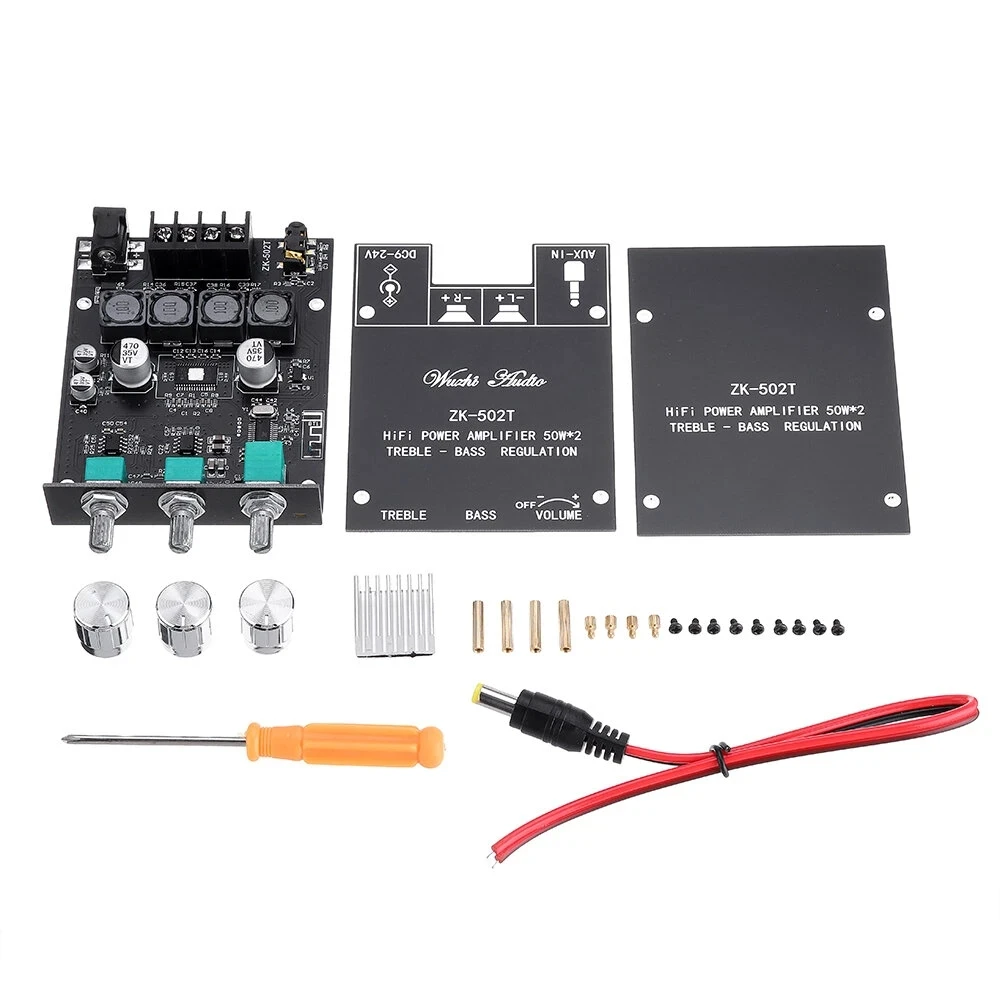 Tone Version 50W*2 bluetooth 5.0 Audio Power Amplifier Board Module High and Low Bass Adjustment Subwoofer Dual Channel Stereo Z
Tone Version 50W*2 bluetooth 5.0 Audio Power Amplifier Board Module High and Low Bass Adjustment Subwoofer Dual Channel Stereo Z