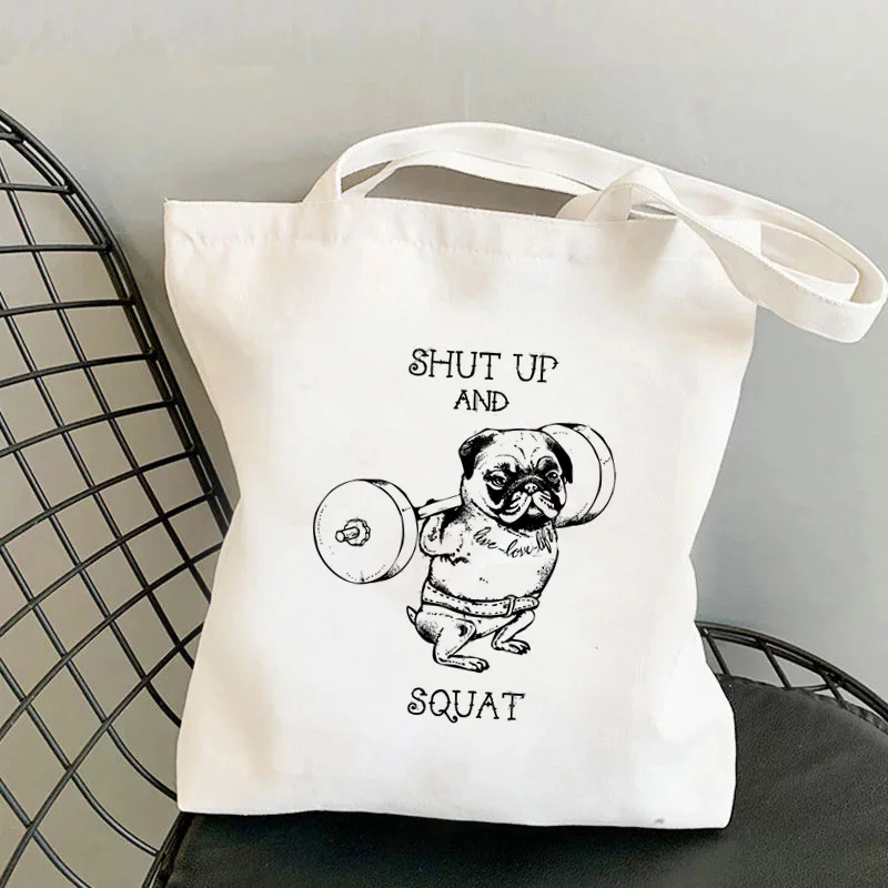 2021 Shopper Cartoons Pug Squat Printed Tote Bag women Harajuku shopper handbag girl Shoulder shopping bag Lady Canvas Bag
2021 Shopper Cartoons Pug Squat Printed Tote Bag women Harajuku shopper handbag girl Shoulder shopping bag Lady Canvas Bag