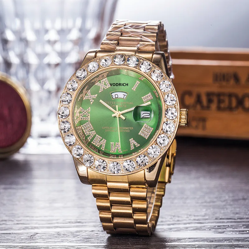 18K Gold Watch Men Luxury Brand Diamond Mens Watches Top Brand Luxury FF Role Quartz Watch Calender Unique Gift For Men reloj
18K Gold Watch Men Luxury Brand Diamond Mens Watches Top Brand Luxury FF Role Quartz Watch Calender Unique Gift For Men reloj