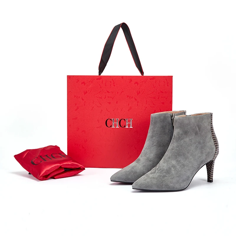 CHCH New Autumn Winter New Arrival Women Ankle Boots Pointed Toe Concise Splicing Cow Suede High Heels Office Shoes Woman Basic 
CHCH New Autumn Winter New Arrival Women Ankle Boots Pointed Toe Concise Splicing Cow Suede High Heels Office Shoes Woman Basic