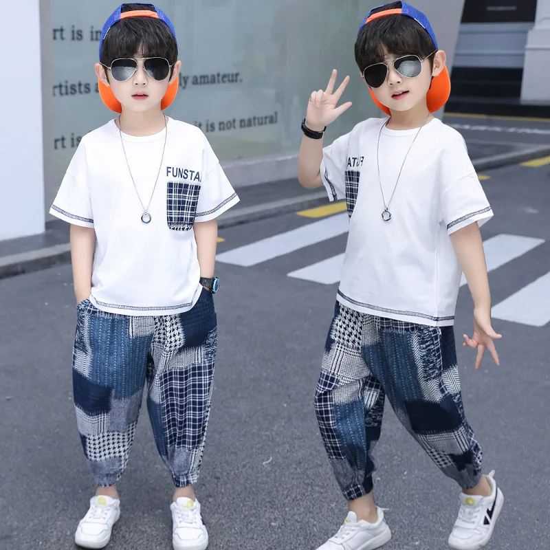 Kids Summer baby Boys Clothing Sets Short Sleeve T Shirt & Pants Outfit 4 6 7 8 10 12 13 14 Years Child Boys Plaid Clothes Suits
Kids Summer baby Boys Clothing Sets Short Sleeve T Shirt & Pants Outfit 4 6 7 8 10 12 13 14 Years Child Boys Plaid Clothes Suits