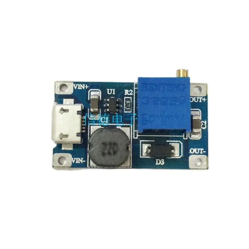 

2a booster board DC-DC boost module wide voltage input 2/24V up 5/9/12/28V adjustable 2577