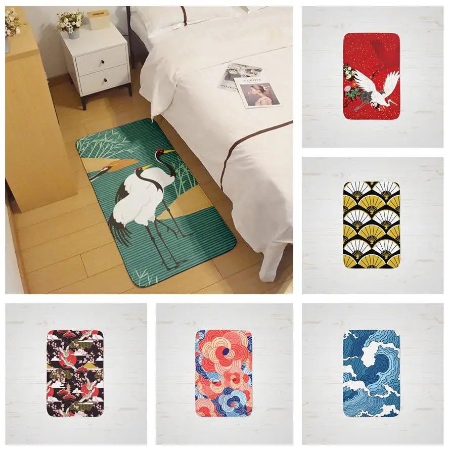 Japanese Ukiyo-e Colorful Flannel Door Mat Carpet Soft Home Hotel Anti-slip Rug Reusable Washable Bathroom Living Room Mat Tapi
Japanese Ukiyo-e Colorful Flannel Door Mat Carpet Soft Home Hotel Anti-slip Rug Reusable Washable Bathroom Living Room Mat Tapi