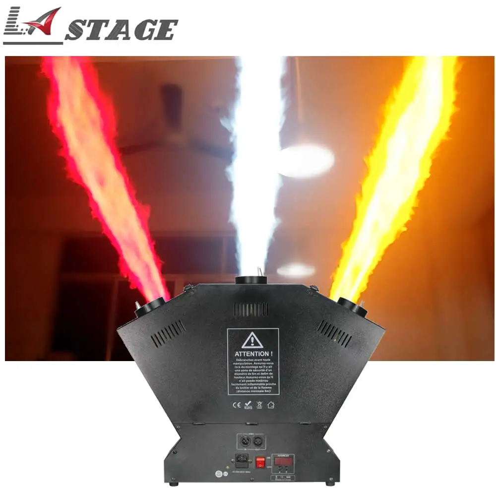 

Free shipping 2pcs/lot 3 head Spray Fire Machine Dmx Flame Projectors Stage Equipment DMX Fire Machine