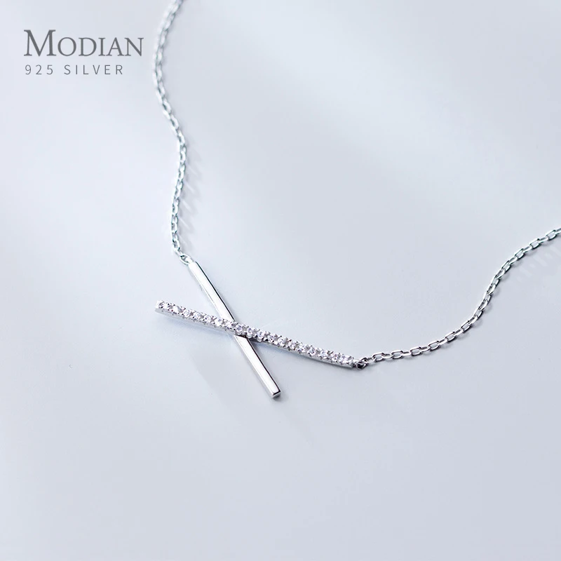 Modian Sparkling CZ Cross Pendant Necklace for Women 925 Sterling Silver Charms Fit Original Bracelet Fine Jewelry 2020 Design
Modian Sparkling CZ Cross Pendant Necklace for Women 925 Sterling Silver Charms Fit Original Bracelet Fine Jewelry 2020 Design