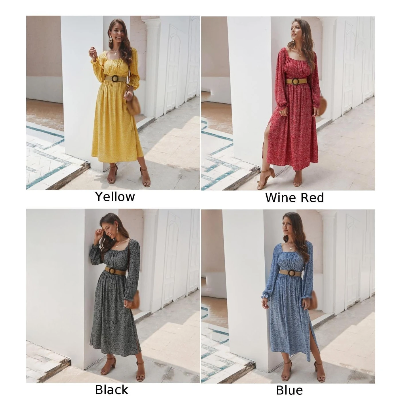 2019 Women Floral Square Neck Midi Dress Casual Long Puff Sleeve Vintage Dresses
2019 Women Floral Square Neck Midi Dress Casual Long Puff Sleeve Vintage Dresses