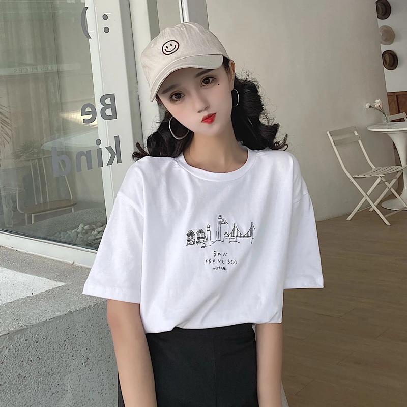 Loose Lazy Letter Embroidered T-shirt Female Korean Harajuku Women's T-shirts Tops Japanese Kawaii Ulzzang Clothes For Women
Loose Lazy Letter Embroidered T-shirt Female Korean Harajuku Women's T-shirts Tops Japanese Kawaii Ulzzang Clothes For Women