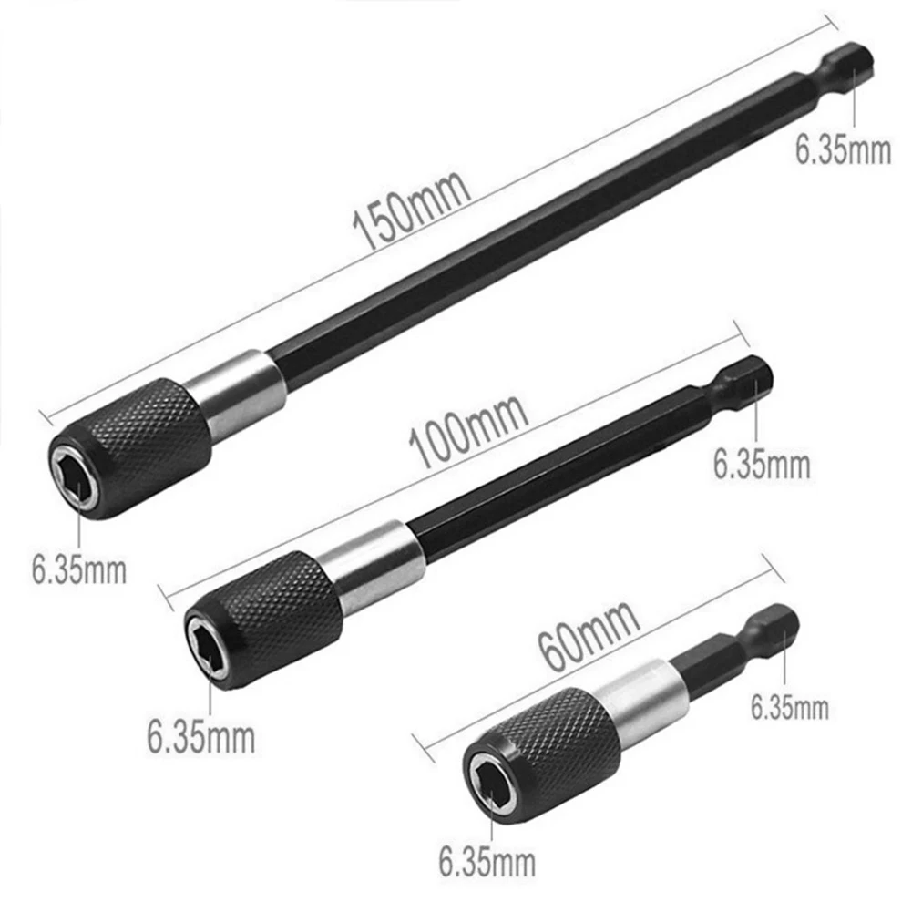 1/4 Inch Hex Shank Quick Release Screwdriver Magnetic Bit Holder with Adjustable Collar Extension Bar 60mm 100mm 150mm
1/4 Inch Hex Shank Quick Release Screwdriver Magnetic Bit Holder with Adjustable Collar Extension Bar 60mm 100mm 150mm