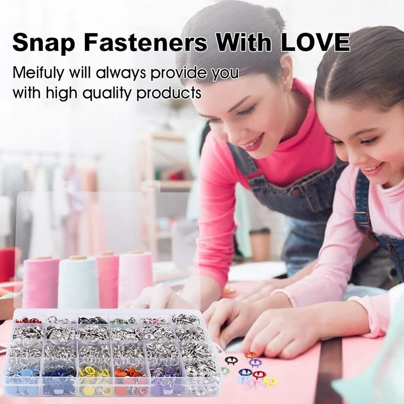 400 Sets 9.5mm Snap Fasteners Kit Tool 10 Colors Metal Prong Hollow Snaps and Solid Snaps Buttons with Fastener Pliers
400 Sets 9.5mm Snap Fasteners Kit Tool 10 Colors Metal Prong Hollow Snaps and Solid Snaps Buttons with Fastener Pliers