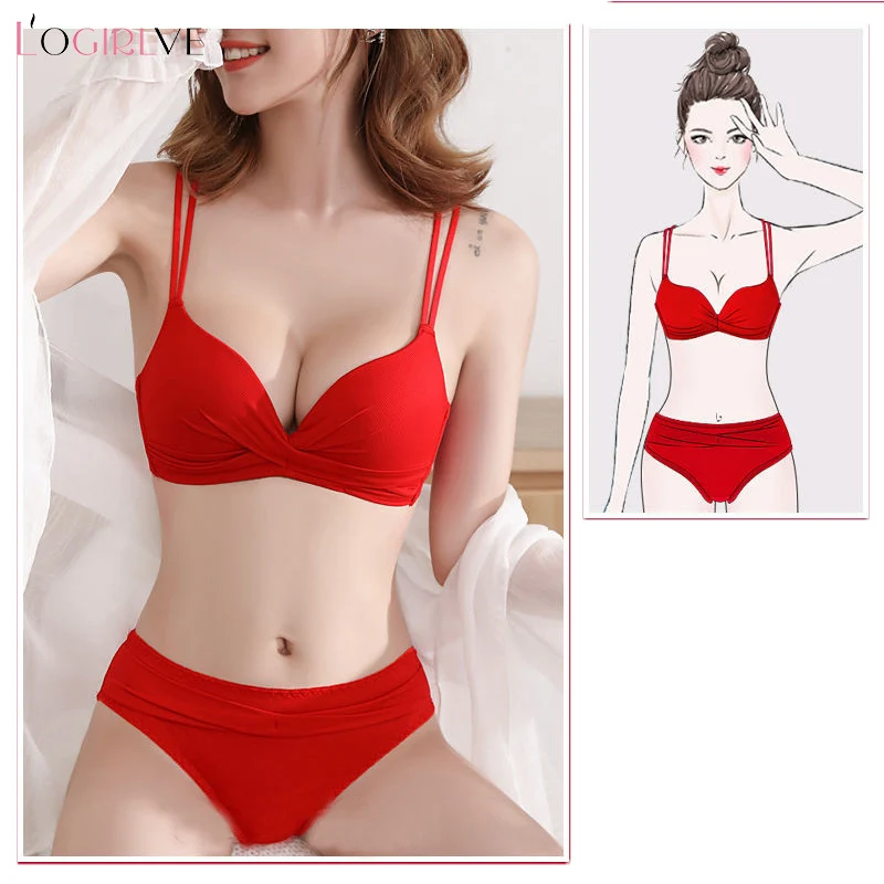 Logirlve Sexy Bra Set Women Push Up Red Black Underwear Panties Student Comfortable Breathable Bra Set Sexy Underwear For Women
Logirlve Sexy Bra Set Women Push Up Red Black Underwear Panties Student Comfortable Breathable Bra Set Sexy Underwear For Women