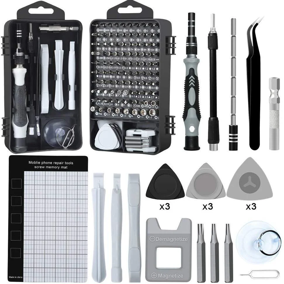 Updated 122 in 1 Magnet Screwdriver Set Repair Hand Tool Kit For iPhone XS MAX Cellphone Tablet PC Glasses Watch Portable Wallet
Updated 122 in 1 Magnet Screwdriver Set Repair Hand Tool Kit For iPhone XS MAX Cellphone Tablet PC Glasses Watch Portable Wallet