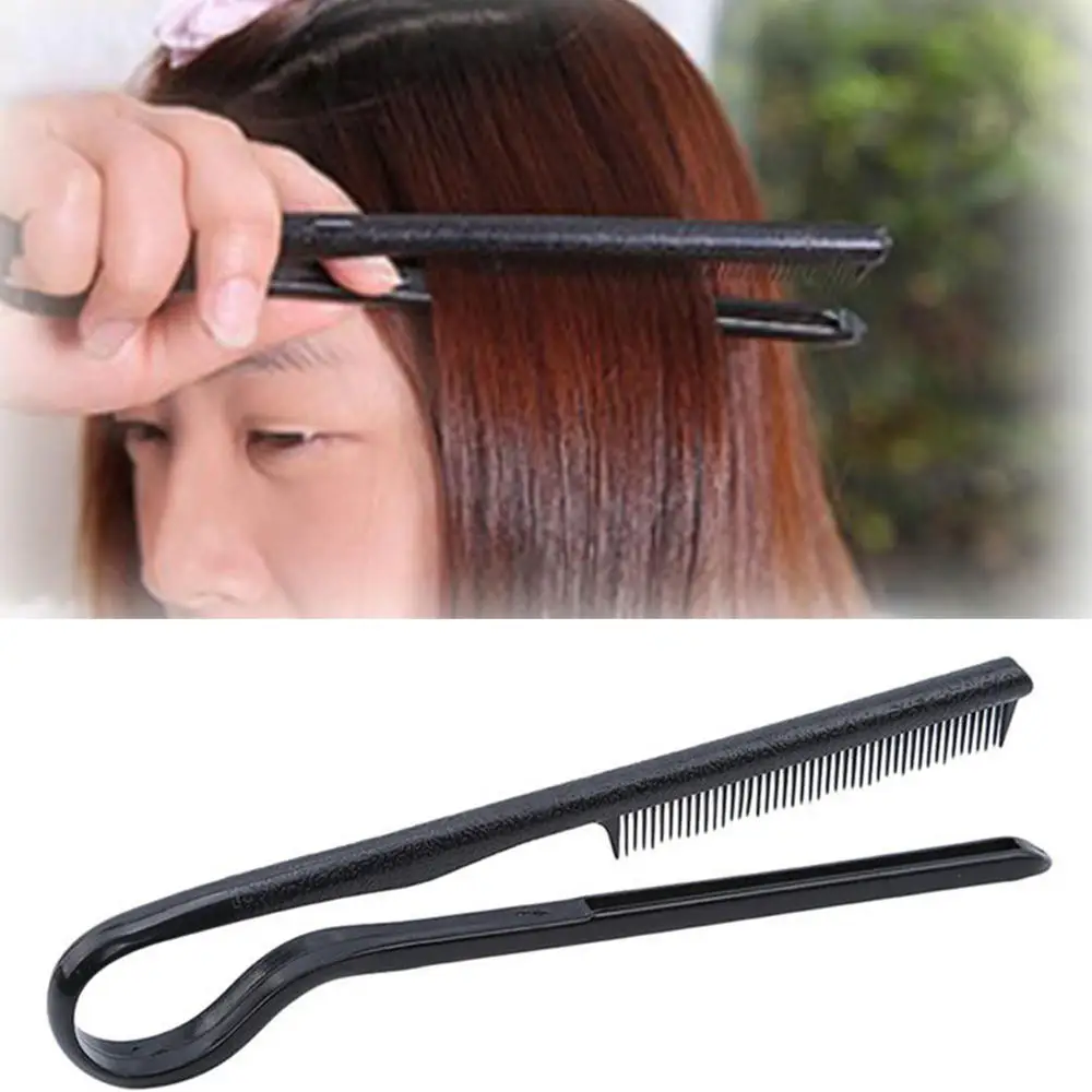 

V Type Salon Hair Straighten Comb Styling Hairdressing Smooth Tool Hold Tongs Brush Styling Tool Accessories New