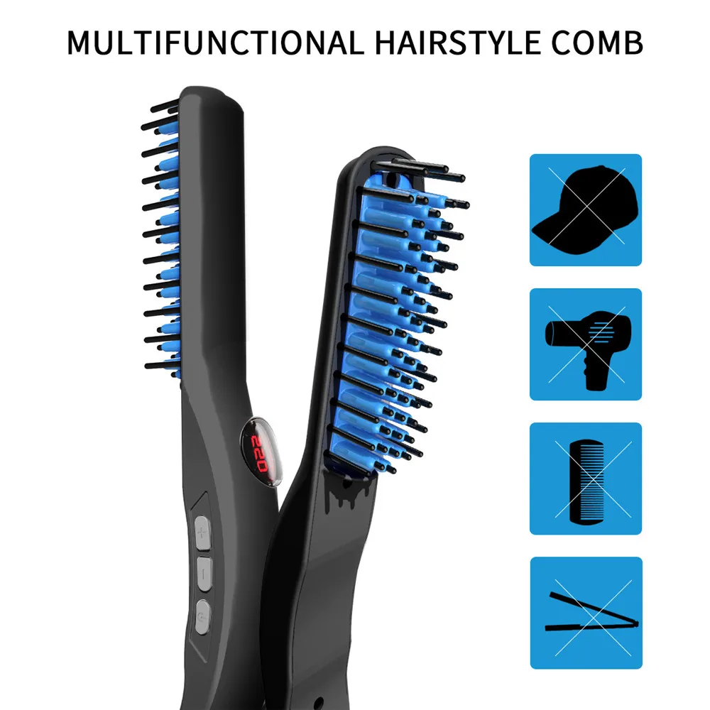 3 in1 Beard Straightener Hair Brush Quick Heater Ionic Electric Straightener Curls Comb Multifunctional Hair Styling Tool.
3 in1 Beard Straightener Hair Brush Quick Heater Ionic Electric Straightener Curls Comb Multifunctional Hair Styling Tool.