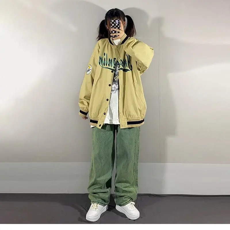 2021 New Arrival Hot Bomber Jacket Brand Clothing Women Single Breasted Spliced Autumn Baseball Pure Fresh Stripe Coat Casual
2021 New Arrival Hot Bomber Jacket Brand Clothing Women Single Breasted Spliced Autumn Baseball Pure Fresh Stripe Coat Casual