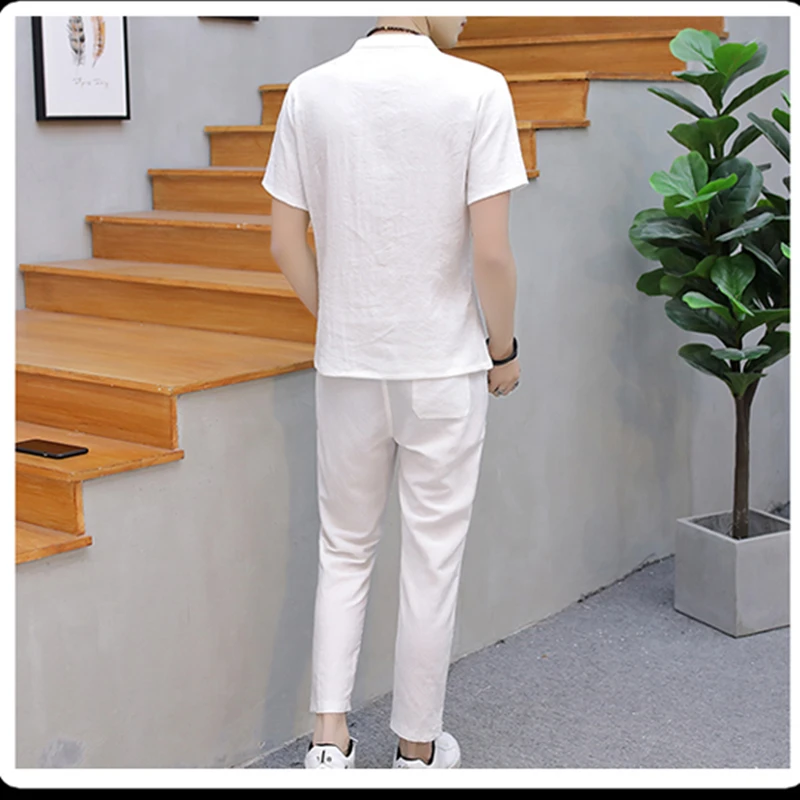 KOLMAKOV 2021 Spring Mens Cotton And Linen Short Sleeve Shirts+Trousers Set Men Slim Fit Sets Casual Sweat Suits Male 217-1858
KOLMAKOV 2021 Spring Mens Cotton And Linen Short Sleeve Shirts+Trousers Set Men Slim Fit Sets Casual Sweat Suits Male 217-1858