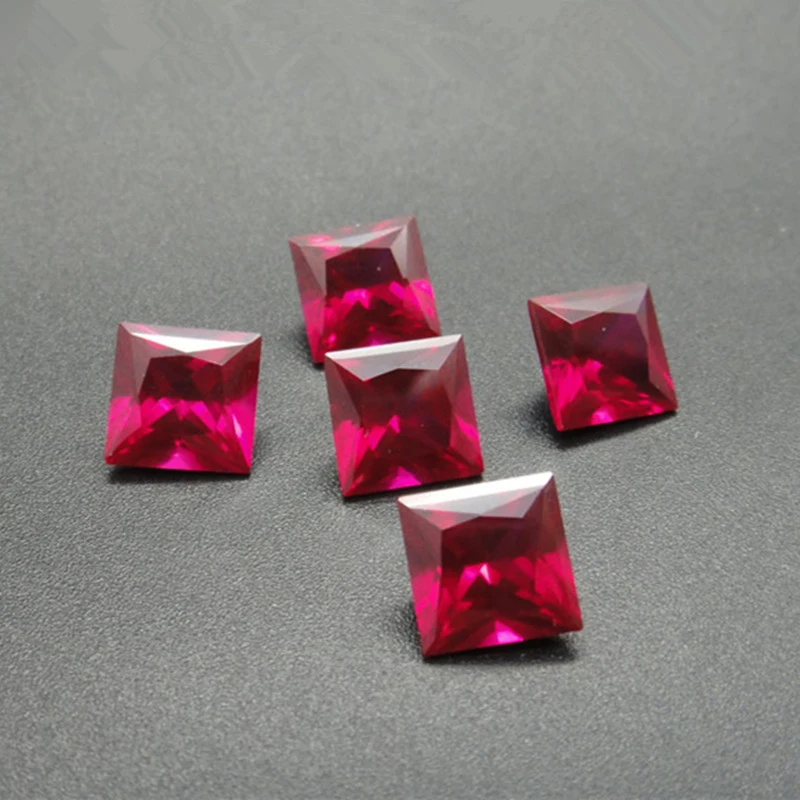 Ruby Princess Cut Ruby Gem Square Faceted Gemstone Blood-red Ruby Multiple Sizes to Choose GR30 
Ruby Princess Cut Ruby Gem Square Faceted Gemstone Blood-red Ruby Multiple Sizes to Choose GR30