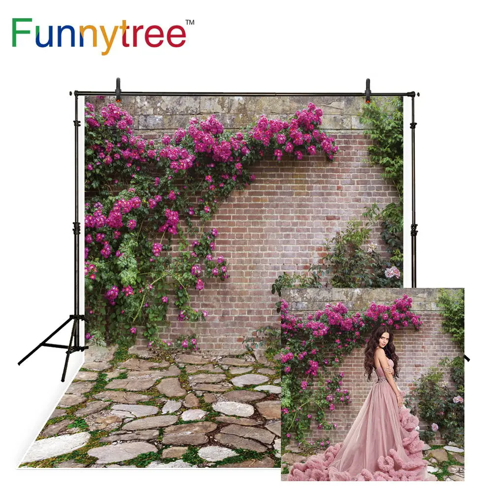 Funnytree photography studio spring nature brick wall vinyl garden flower backdrop vine photo background photocall photozone
Funnytree photography studio spring nature brick wall vinyl garden flower backdrop vine photo background photocall photozone