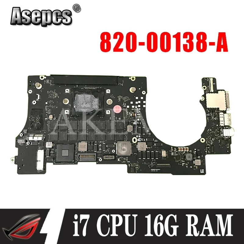 Фото 661 02524 Retina For MacBook Pro 15" Logic Board 2.2GHz i7 16GB IG A1398 Year Motherboard PCB 820 00138 A|Материнские платы| |