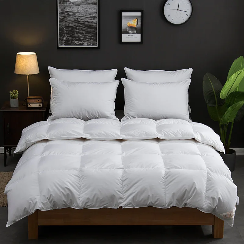Hotel 95% White Goose Down Winter Quilt Double Bed Comforter Blanket 150X200 Single Duvet Filling Cotton Cover Twin Size Bedding
Hotel 95% White Goose Down Winter Quilt Double Bed Comforter Blanket 150X200 Single Duvet Filling Cotton Cover Twin Size Bedding