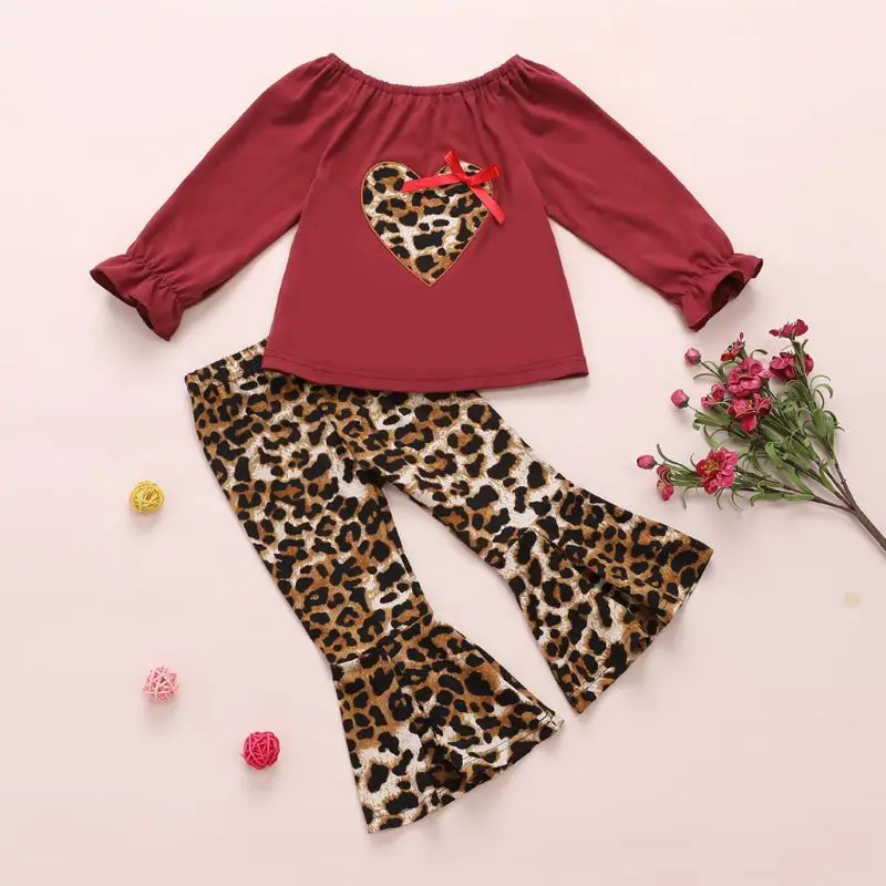 Keelorn 2021 New Autumn Baby Girls Leopard Clothing Sets Kids Casual Bow T-Shirt Bell-bottomed Pants Outfits Children Clothes
Keelorn 2021 New Autumn Baby Girls Leopard Clothing Sets Kids Casual Bow T-Shirt Bell-bottomed Pants Outfits Children Clothes
