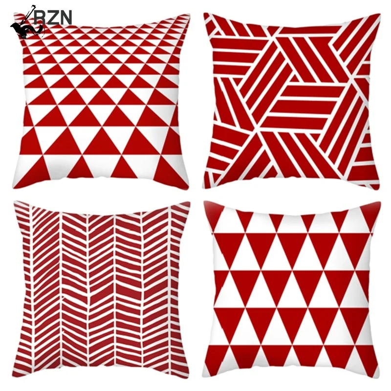 Red Geometric Polyester Pillow Cover Geometry Stripe Decorative Cushion Cover for Sofa Home Decor Square Pillowcase 45X45CM
Red Geometric Polyester Pillow Cover Geometry Stripe Decorative Cushion Cover for Sofa Home Decor Square Pillowcase 45X45CM