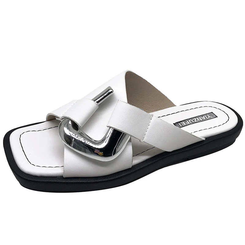 Rivet Female Shoes Ladies' Slippers Low Rubber Flip Flops Square Toe Luxury Slides 2021 Hawaiian Designer Flat Summer Basic PU M
Rivet Female Shoes Ladies' Slippers Low Rubber Flip Flops Square Toe Luxury Slides 2021 Hawaiian Designer Flat Summer Basic PU M