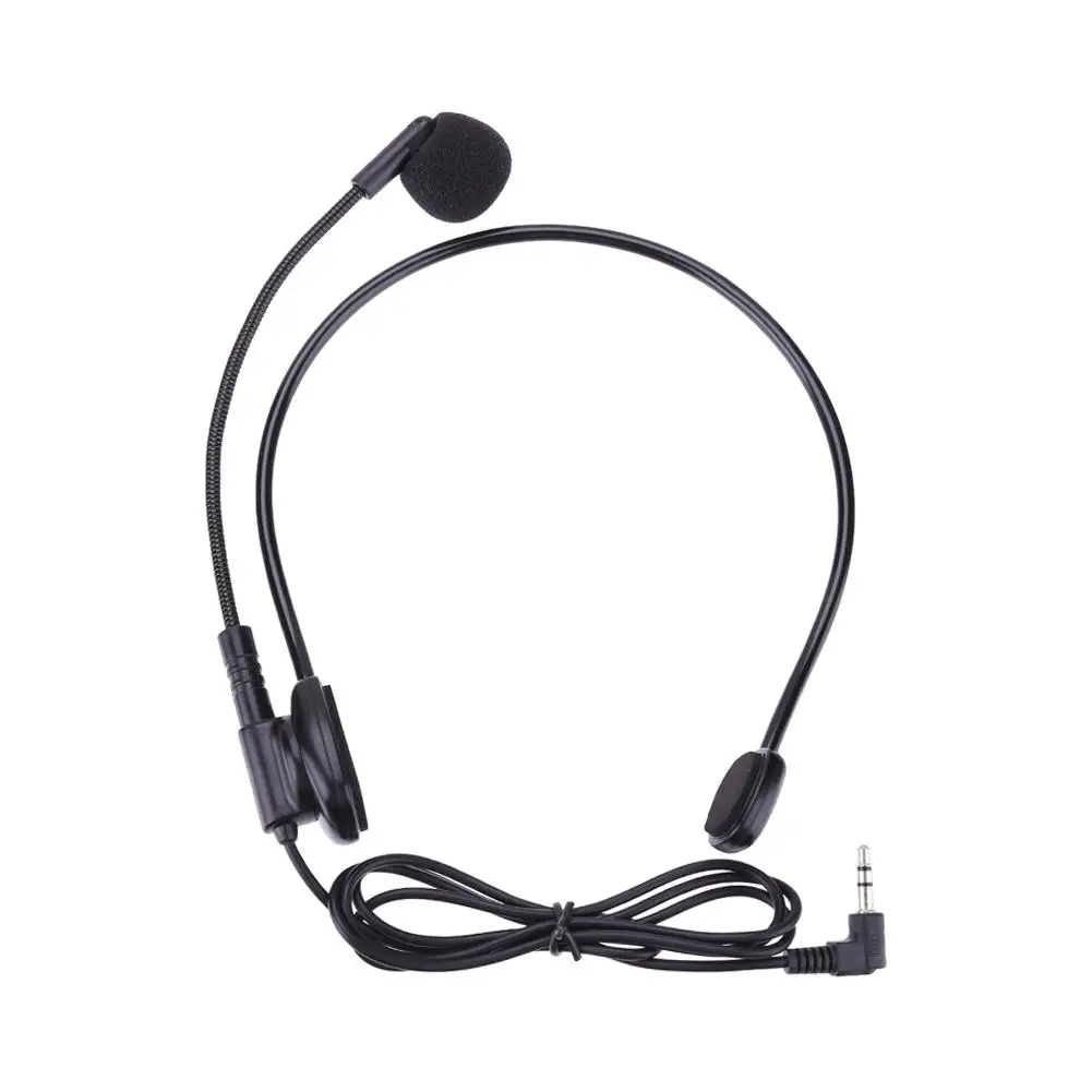 

1m Black Wired Microphone Cable Head-mounted Headset Microphone Flexible Wired Boom Amplifie Condenser Microphones