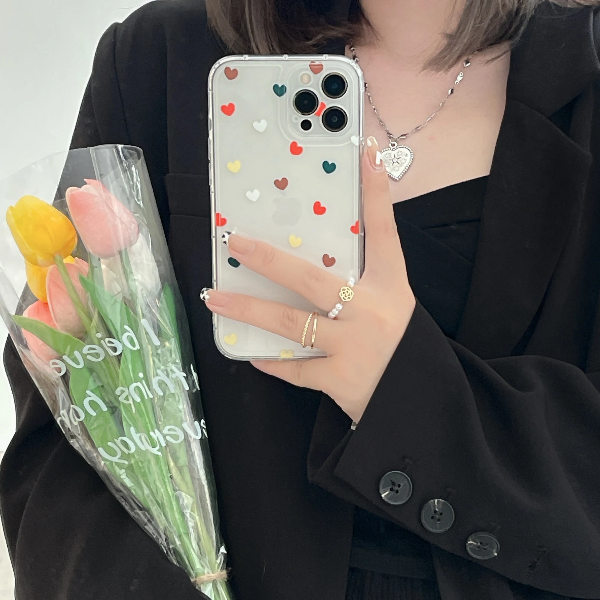 Cute Laser Heart Clear Case for iPhone 12 Pro Max XR 7 8 Plus X XS 11 Pro Silicone Glitter Polka dot Cover for iPhone SE 2020
Cute Laser Heart Clear Case for iPhone 12 Pro Max XR 7 8 Plus X XS 11 Pro Silicone Glitter Polka dot Cover for iPhone SE 2020