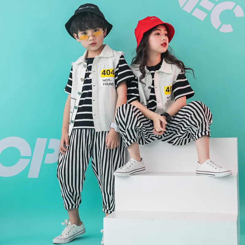 Children Hip Hop Clothing Dance Costumes for Girls Boys Jazz T Shirt Pant Ballroom Competition Dancing Costumes Stage Outfits LJ
Children Hip Hop Clothing Dance Costumes for Girls Boys Jazz T Shirt Pant Ballroom Competition Dancing Costumes Stage Outfits LJ