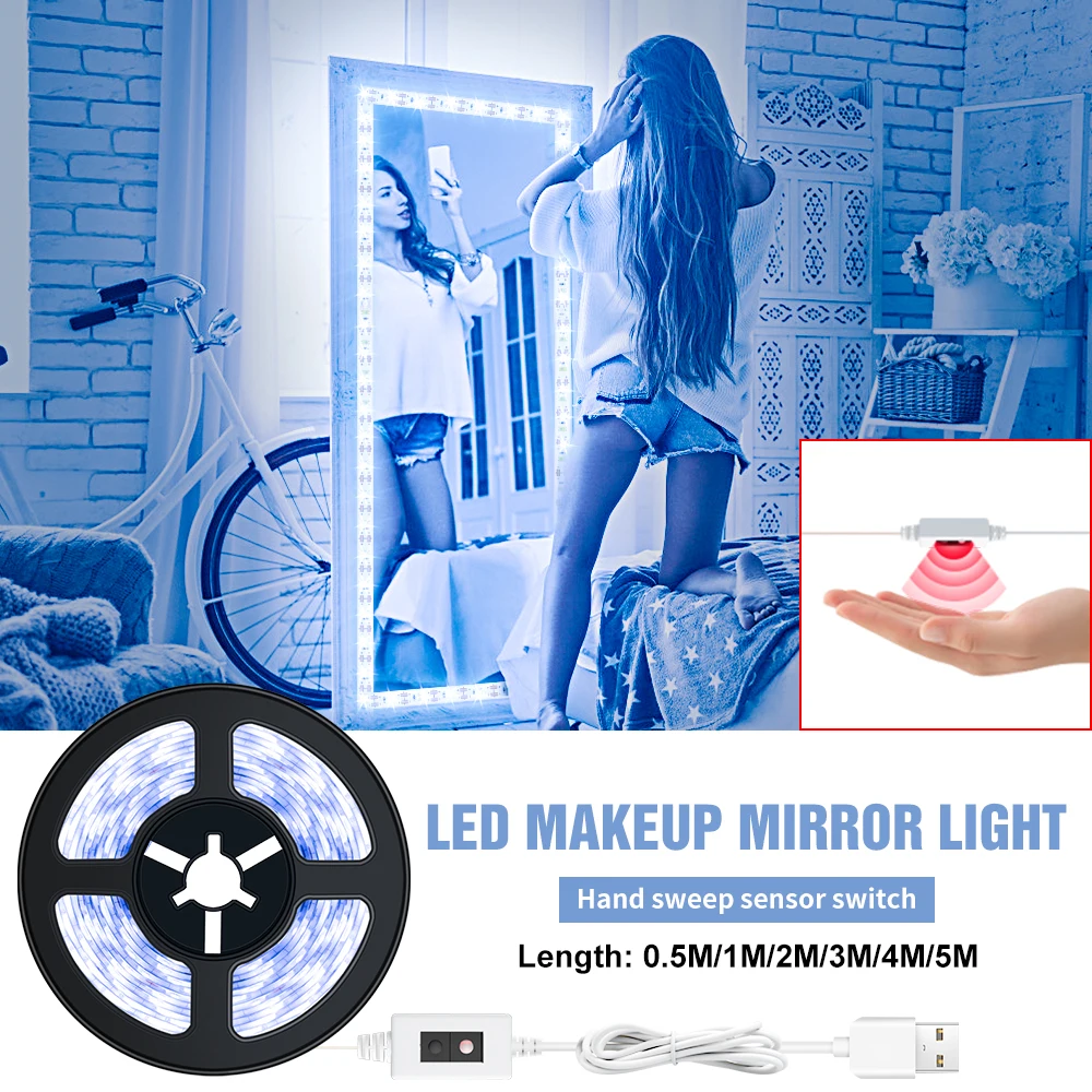 PIR Motion Sensor Led Makeup Light Smart Hand Sweep Lamp Strip USB Led Mirror Light 5V Bathroom Waterproof Led Wall Lamp 0.5M~5M
PIR Motion Sensor Led Makeup Light Smart Hand Sweep Lamp Strip USB Led Mirror Light 5V Bathroom Waterproof Led Wall Lamp 0.5M~5M