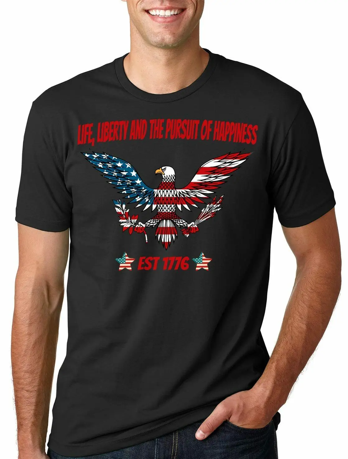 Life Liberty Pursuit of Happiness Men T-shirt 4th of July Independence Day Tee
Life Liberty Pursuit of Happiness Men T-shirt 4th of July Independence Day Tee