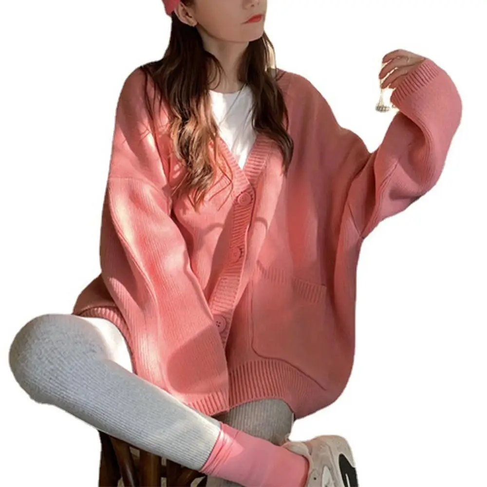 New 2021 Women Korean Oversized Sweater Autumn Winter Long Sleeve V-Neck Cardigan Button Up Pockets Coatsweater
New 2021 Women Korean Oversized Sweater Autumn Winter Long Sleeve V-Neck Cardigan Button Up Pockets Coatsweater