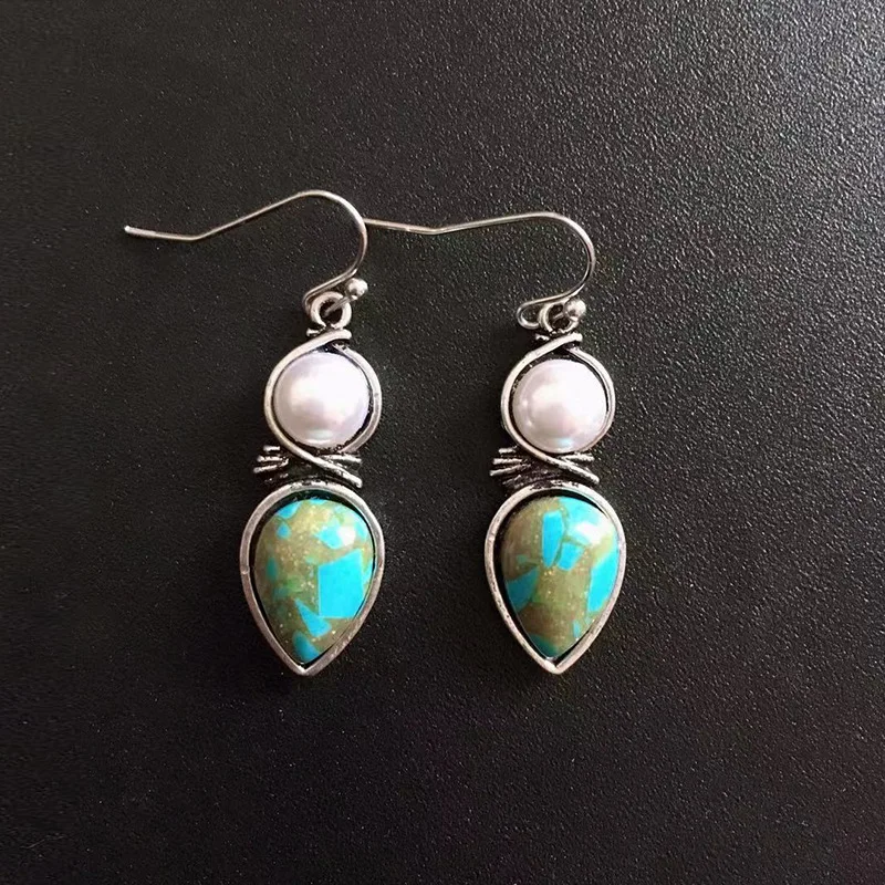 Milangirl Bohemian Retro Pearl Turquoised Earrings Jewellery Women Tassel Korean Earrings For Simple Heart Shape dangle Earrings
Milangirl Bohemian Retro Pearl Turquoised Earrings Jewellery Women Tassel Korean Earrings For Simple Heart Shape dangle Earrings