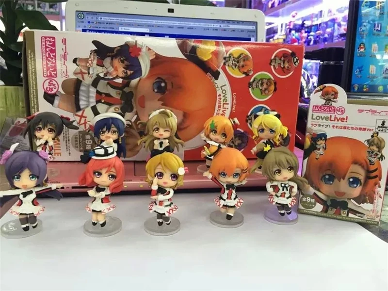 

Anime Love Live Kotori Minami Eli Ayase Rin Hoshizora Sonoda Umi Maki Nishikino Nico Yazawa PVC Action Figure Kids Toys Doll 7cm