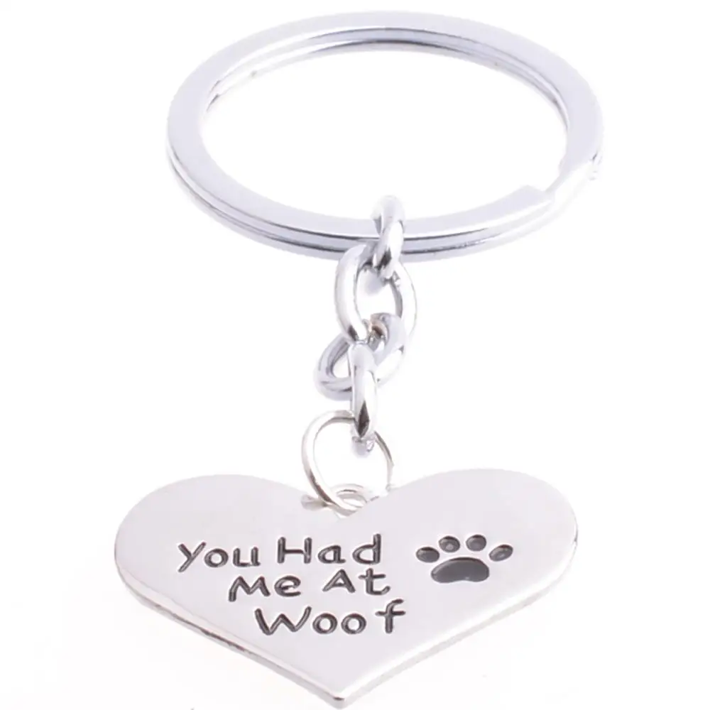 12PC You Had Me At Woof Animal Dog Cat Paw Print Keyrings Heart Charm Pendant Keychains Love Family Women Men Gifts Jewelry Hot 
12PC You Had Me At Woof Animal Dog Cat Paw Print Keyrings Heart Charm Pendant Keychains Love Family Women Men Gifts Jewelry Hot